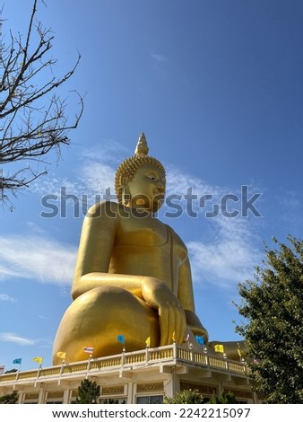 Big Buddha statue in Wat Muang  Ang Thong Province, Thailand.