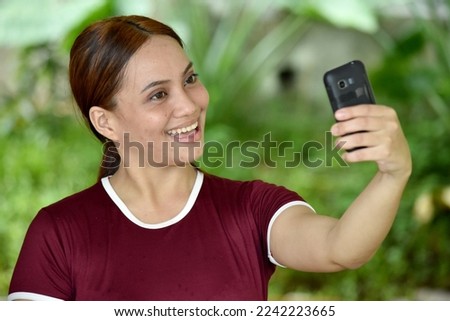Selfie Of Young Person Wearing Tshirt
