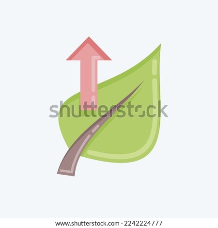 Icon Leaf 2. related to Flora symbol. flat style. simple illustration. plant. Oak. leaf. rose