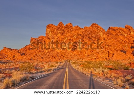 Valley of Fire Mouse Tank Road During Sunrise