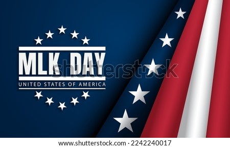 MLK Day Background Design. Banner, Poster, Greeting Card. Vector Illustration. 
