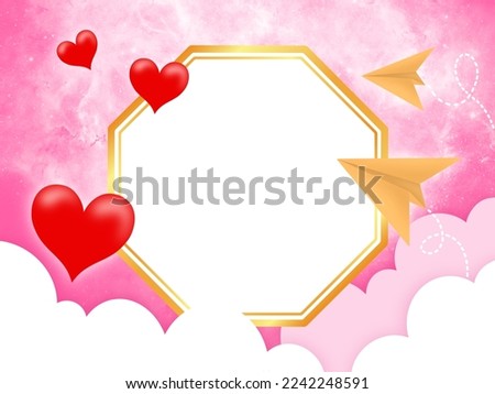 Valentine Frame Heart Background Illustration