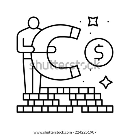 flexibility financial freedom money line icon vector. flexibility financial freedom money sign. isolated contour symbol black illustration