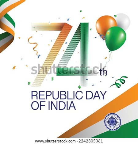 74TH-REPUBLIC-DAY-OF-INDIA Stock Vector Images - Avopix.com