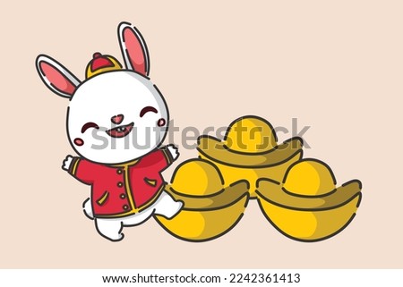 Chinese Year of the Rabbit. Chinese New Year. Chinese gold bullion.