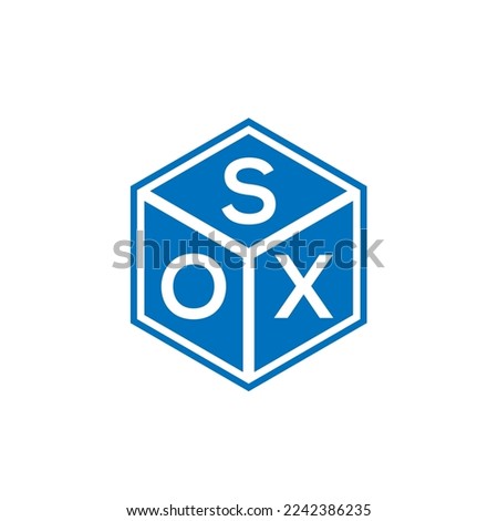SOX letter logo design on black background. SOX creative initials letter logo concept. SOX letter design.
