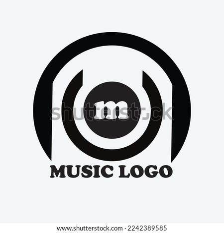 music logo design vector template