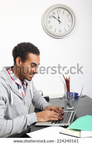 man behind his desk
