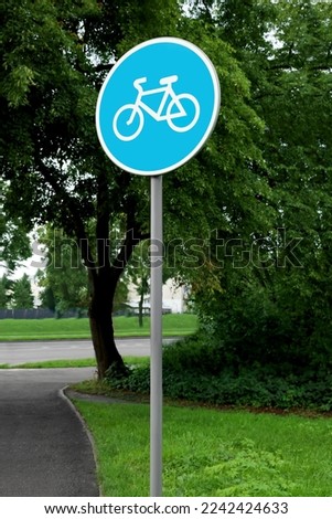 Traffic sign Bicycles Only on city street