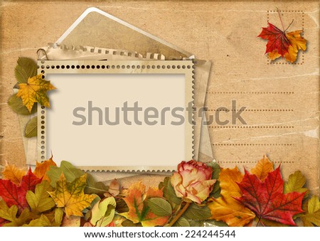 Vintage autumn beautiful card