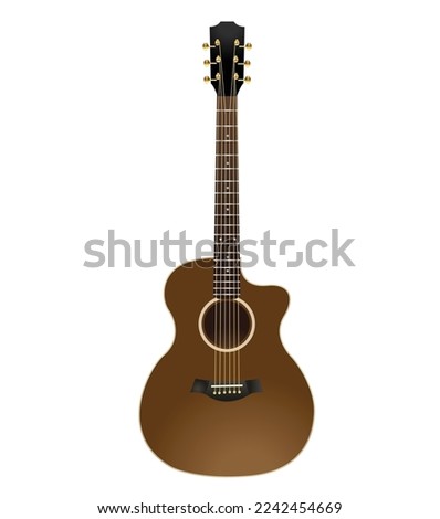 art design art brown wood play guitar style pop rock jazz song star show group band vector template isolated white background