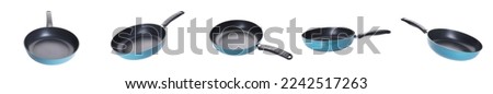 New frying pan isolated on a white background. Royalty-Free Stock Photo #2242517263