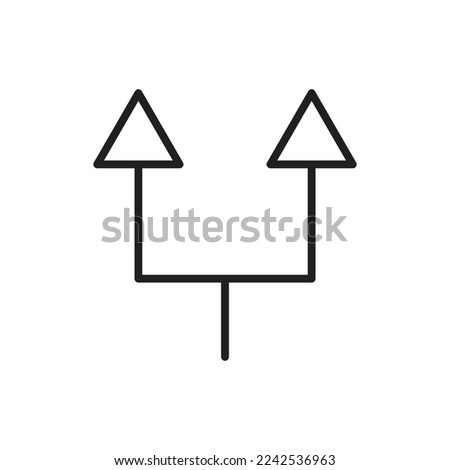 Connector arrows icon design. Junction Arrows vector icon. isolated on a white background.