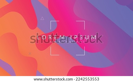 Geometric Poster. Business Composition. Flat Landing Page. Digital Pattern. Pink Bright Flyer. Gradient Shape. Wave Futuristic Cover. Vibrant Page. Lilac Geometric Poster