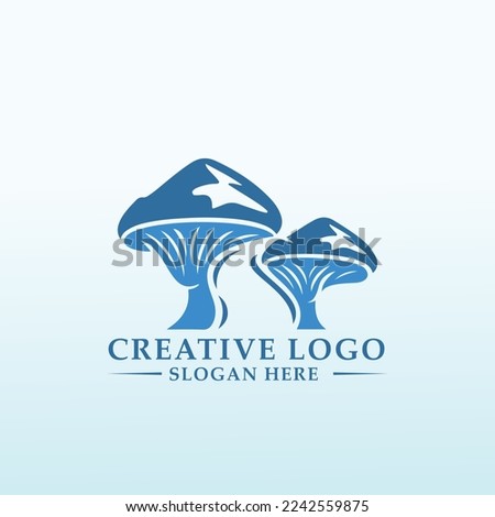 Design a mushroom farm vector logo