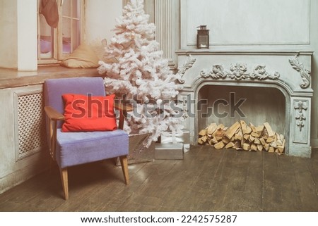 christmas decor in a cozy room