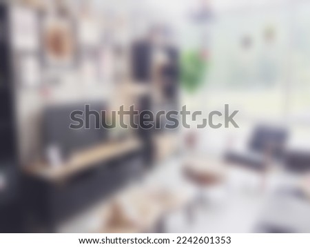 Blurred abstract background of living room for background presentation
