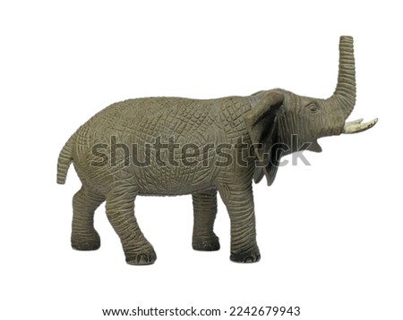 plastic elephants toy isolated on white background