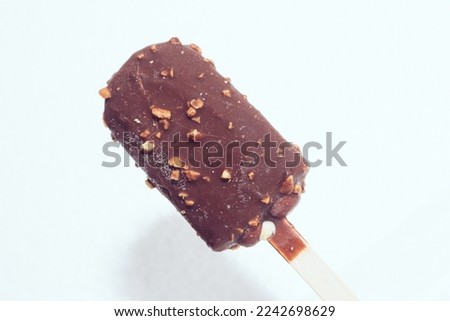 melted chocolate ice cream in hot summer weather