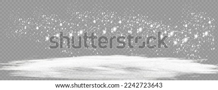 A transparent special effect is highlighted by fog or smoke. White cloud vector, fog or smog. Glitter of stars through a snowy haze.