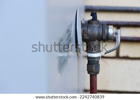 hot water heater safety pressure relief valve hot water system  Royalty-Free Stock Photo #2242740839