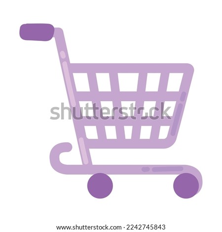 shopping cart icon flat isolated