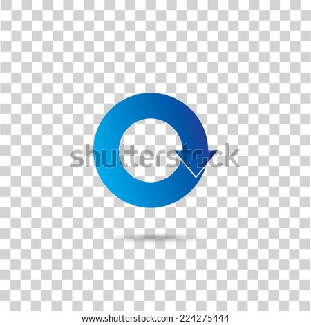 abstract  blue icon on the checkered background