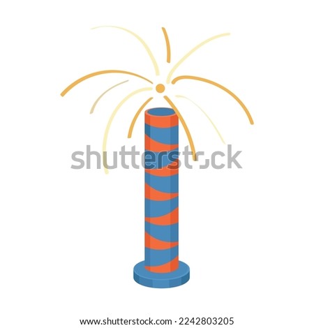 Firework petard on white background