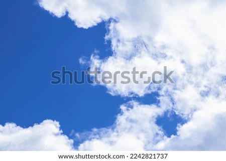 Partly cloudy blue sky. Clouds with blue sky and daylight natural background.