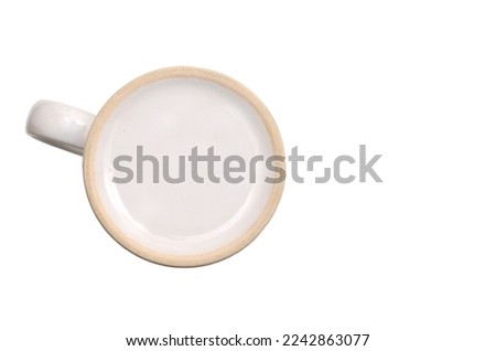 A white mug; bottom cup isolate white Royalty-Free Stock Photo #2242863077