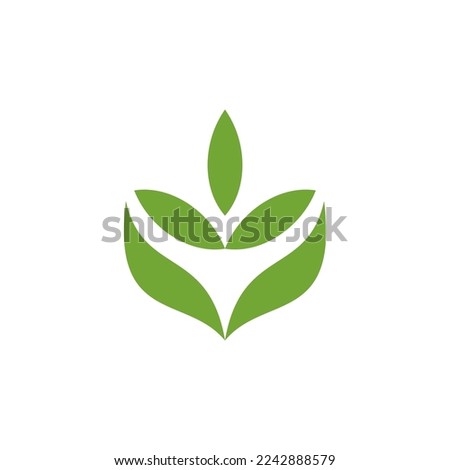 leaf nature logo design vector sign