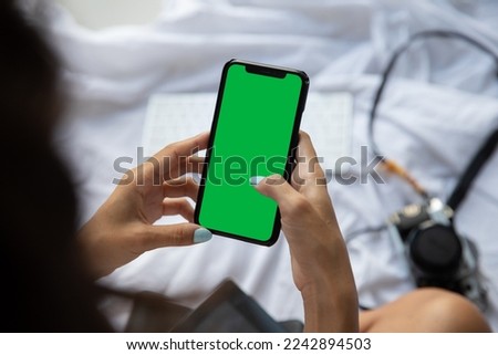 Green Screen Phone Holding in Hands