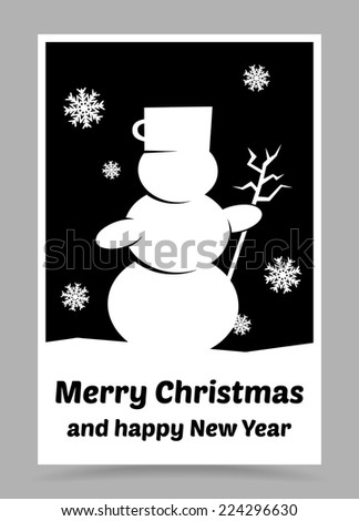 vector christmas card with christmas elements