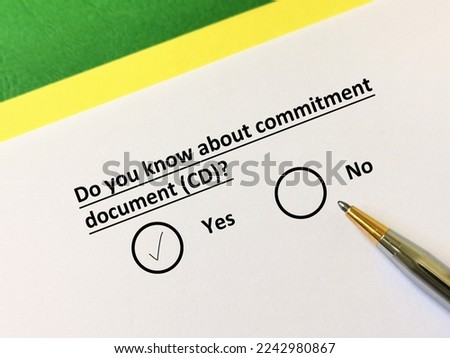 One person is answering question about procurement. He knows about commitment document (CD) Royalty-Free Stock Photo #2242980867