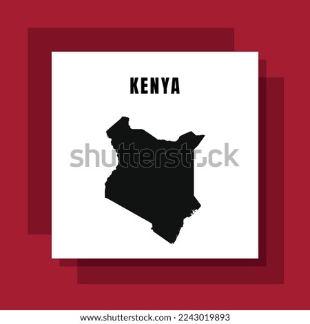 High Detailed Map Poster or Banner of Kenya