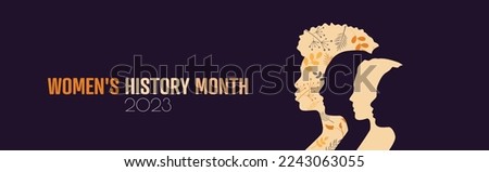 Women's History Month 2023 banner. Royalty-Free Stock Photo #2243063055