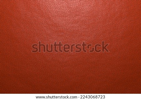 Leather texture, flat view. The name of the color is orange red. Gradient with light coming from top