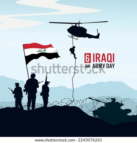 Iraqi Army Day illustration Design Royalty-Free Stock Photo #2243076261