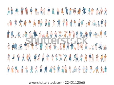 Different People silhouette big collection. Male and female flat faceless characters isolated on white background.	 Royalty-Free Stock Photo #2243112565