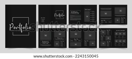 Architecture and interior portfolio design. Architecture portfolio design, Real Estate brochure design. Royalty-Free Stock Photo #2243150045
