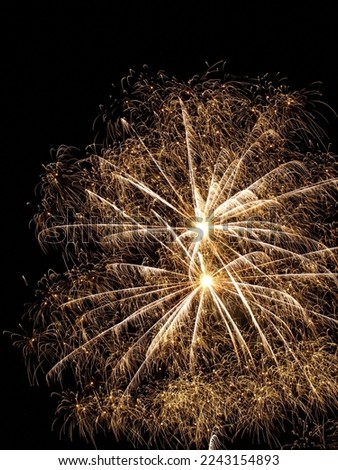 Fireworks display during New Year's Eve, Poland 2021