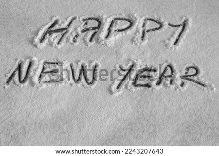 Happy new year in flour background