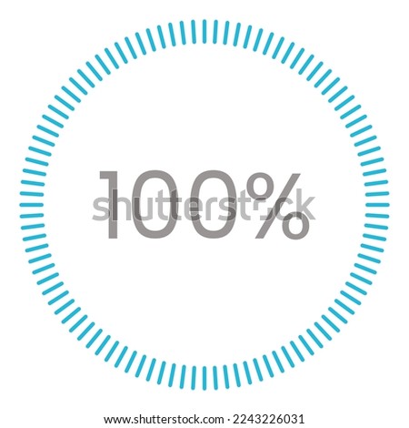 100% Loading. 100% circle diagrams Infographics vector, 100 Percentage ready to use for web design ux-ui Royalty-Free Stock Photo #2243226031