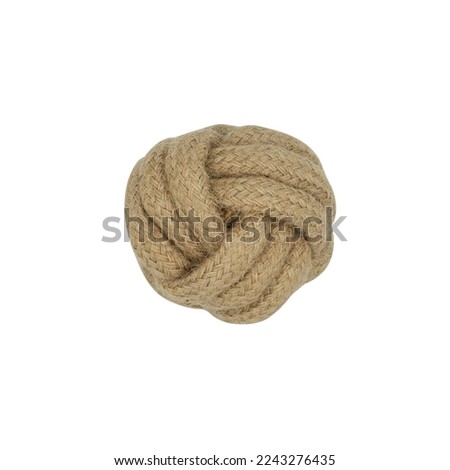 Jute strong ropes collar for dogs. white background rope image.