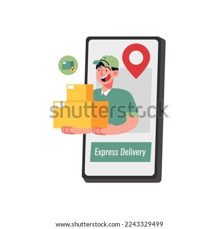 Delivery service concept illustration. eps 10