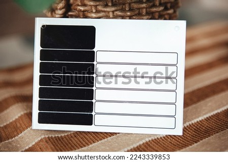 A board information plate on table where everyone can write everythings