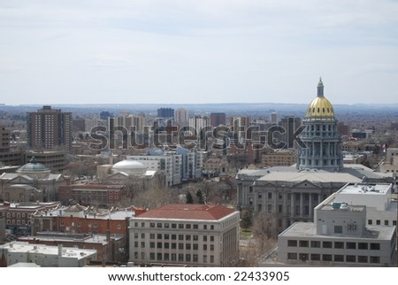 Colorado State Capital with surrounding buildings