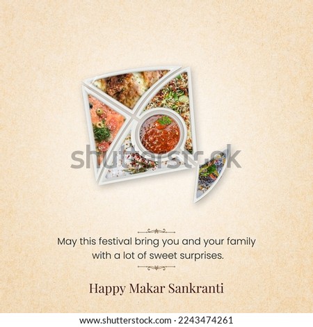 Happy Makar Sankranti, kite foody festival Royalty-Free Stock Photo #2243474261