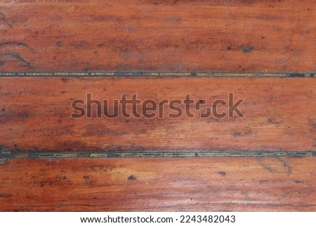 Aru Archipelago- Indonesia, December 30 2022 old brown wooden floor used to decorate the decks of ships. Royalty-Free Stock Photo #2243482043