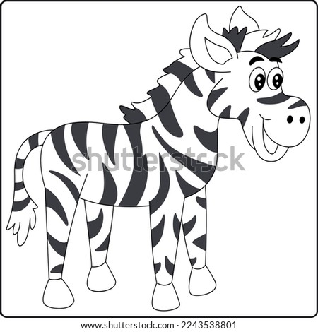 Cute Zebra To Print and Color